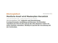 Rheinische Post: Monforts-Areal wird Masterplan-Herzstück
