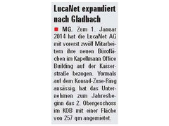 Maas Rhein Zeitung: Lucanet expandiert nach Mönchengladbach