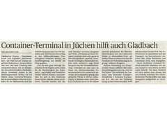 Rheinische Post: Container-Terminal in Jüchen hilf auch Gladbach: Vorschau
