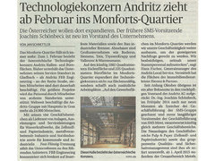 Rheinische Post: Technologiekonzern Andritz zieht im Februar ins Monforts Quartier: Vorschau