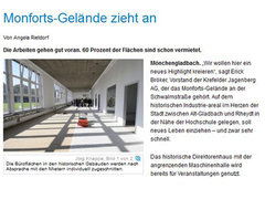 Westdeutsche Zeitung: Monforts-Gelände zieht an