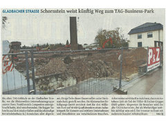 Westdeutsche Zeitung: Schornstein weist künftig Weg zum TAG-Business Park