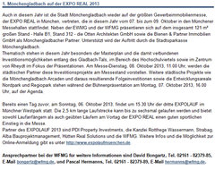WFMG Newsletter: Mönchengladbach auf der ExpoReal