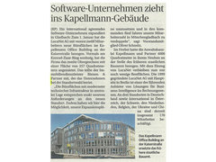 Rheinische Post: Software-Unternehmen zieht ins Kapellmann-Gebäude