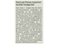 Rheinische Post: Start-up-Firma repariert mobile Endgeräte: Vorschau